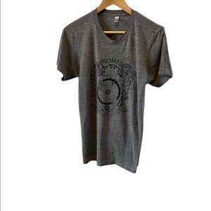 Grey Graphic Short Sleeve Loose Fit Tee Shirt S